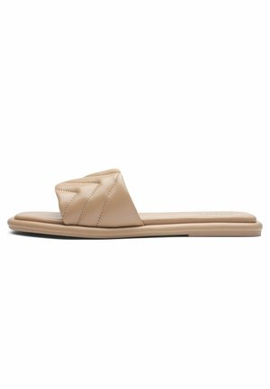 Pantolette flach - beige