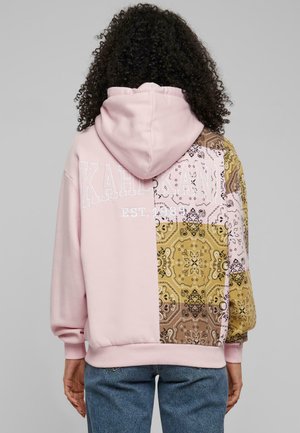 Karl Kani SMALL SIGNATURE BLOCK OS  - Kapuzenpullover - light rose multicolor