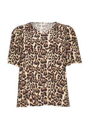 Kaffe Curve, KCPERLA - Bluse - naturel leopard print