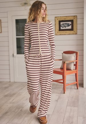 Next TALL FIT - LONG SLEEVE SET - Nachtwäsche Set - red/blue stripe