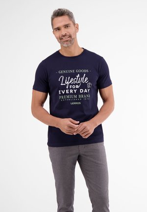 Print T-shirt - navy