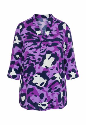 Ulla Popken, TUNIKA, ANIMAL-MUSTER, A-LINIE, V-AUSSCHNITT, 3/4-ARM - Bluse - light violet