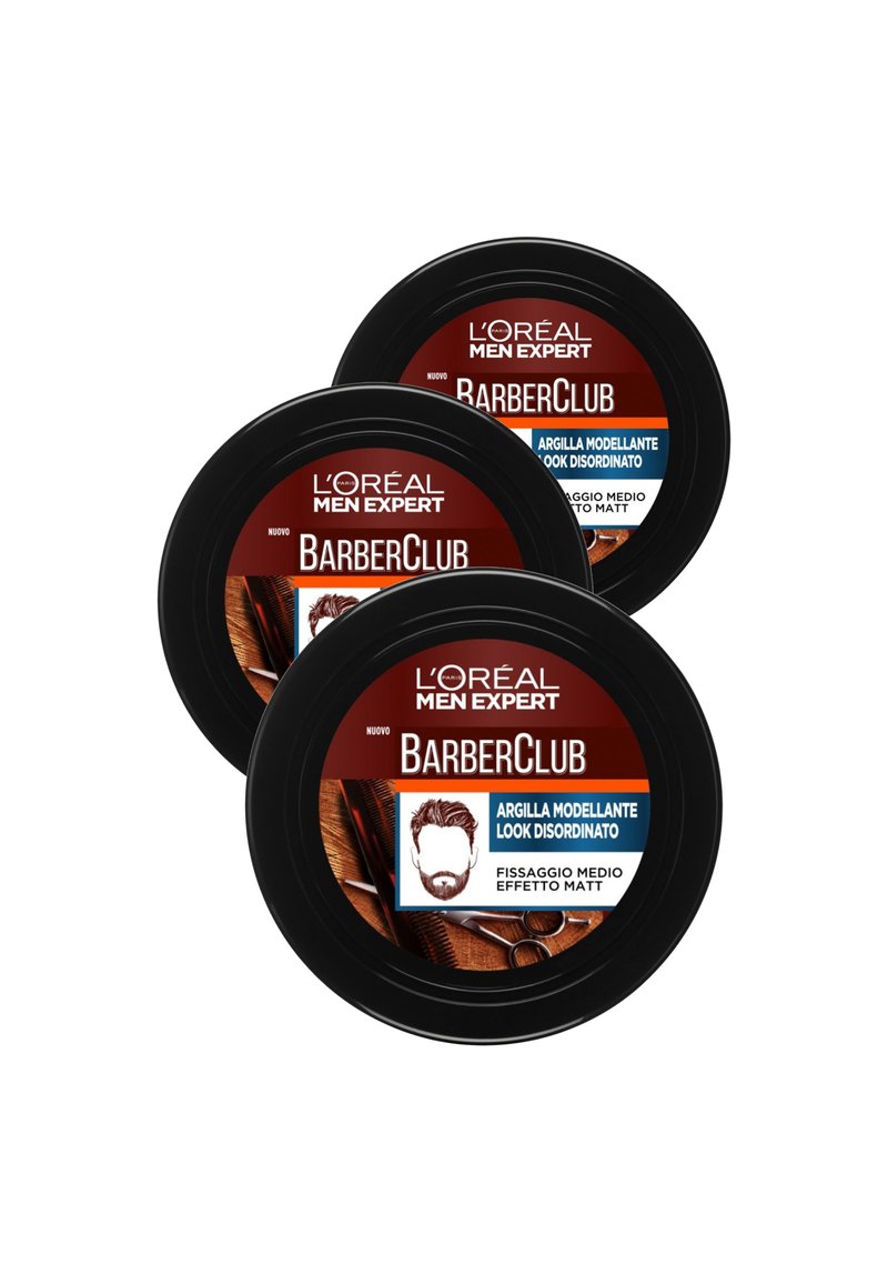 L'Oréal Men Expert L'ORÉAL MEN EXPERT BARBER CLUB ARGILLA MODELLANTE, 75 ML - 3 PACK - Trattamenti capelli - trasparente
