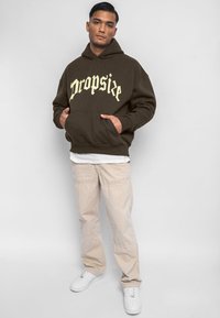 Dropsize HEAVY V2 PUFFER PRINT  - Kapuzenpullover - chocolatebrown