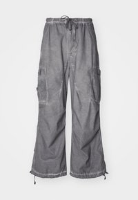 Jaded London WASH PARACHUTE UNISEX - Reisitaskuhousut - washed black oil