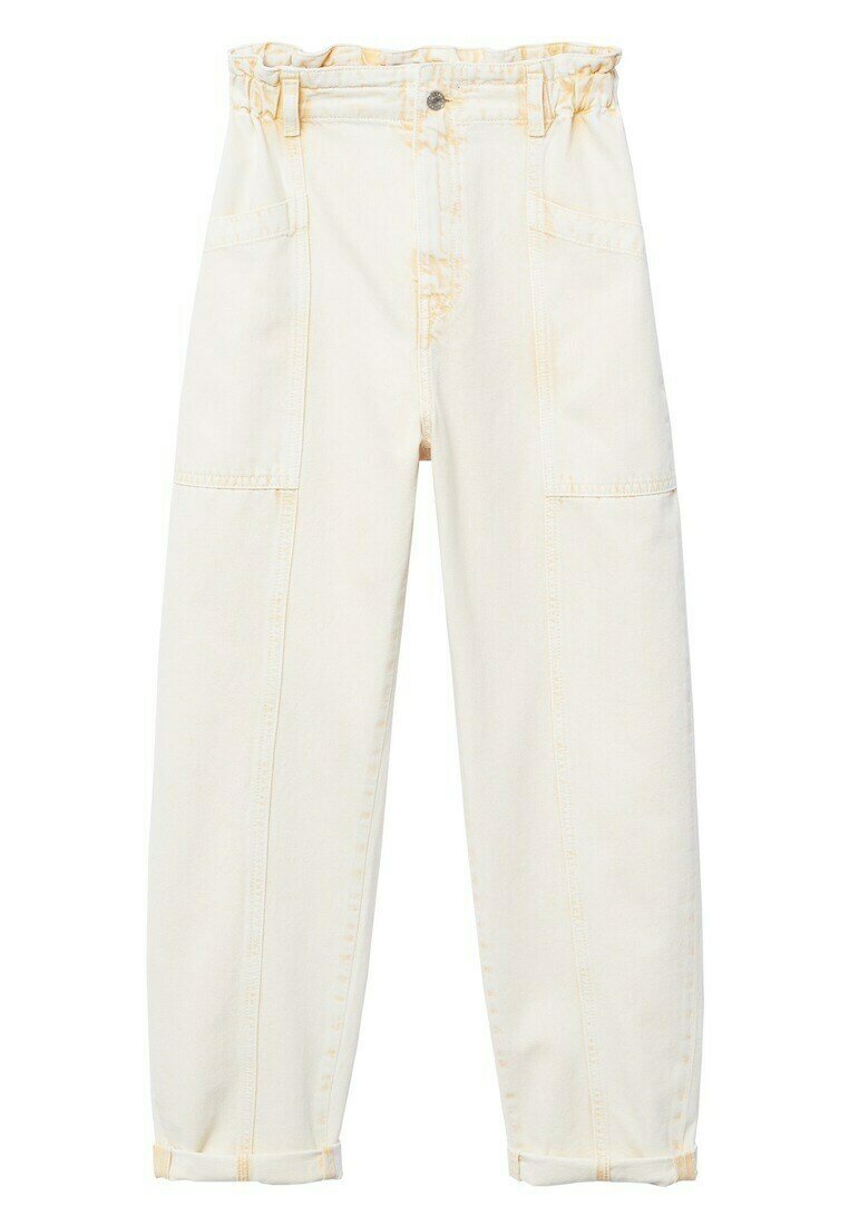 Mango Relaxed fit jeans lichtgeel