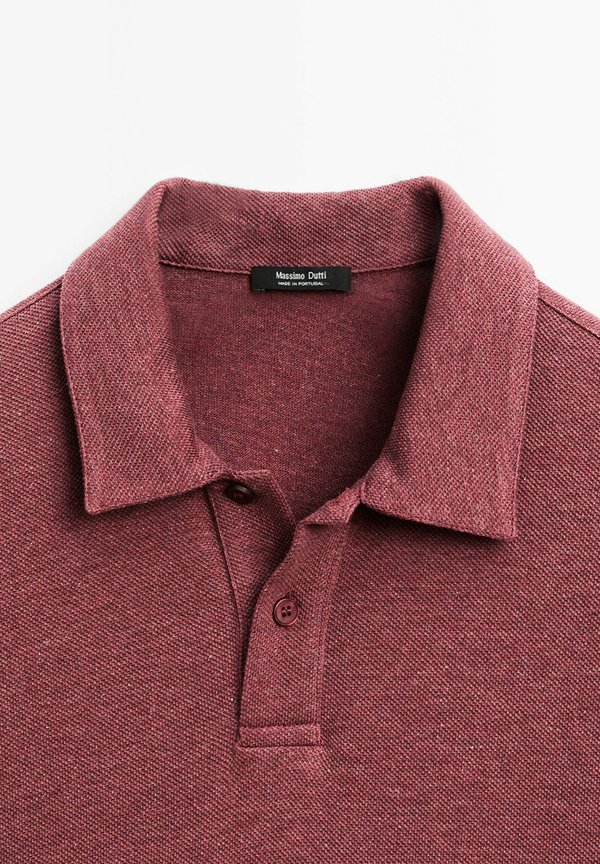 TEXTURED  - Polo shirt - bordeaux3