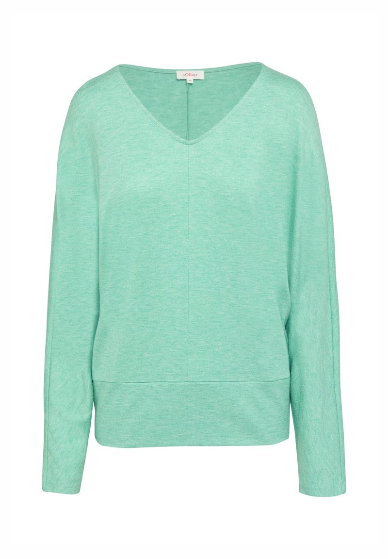s.Oliver Longsleeve groen gemêleerd