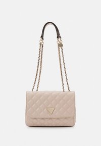 Guess GIULLY CMPRTMNT CNVRTBLE FLP - Ülerinna-kott - light beige