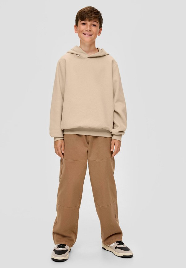 MIT RÜCKENPRINT - Kapuzenpullover - beige