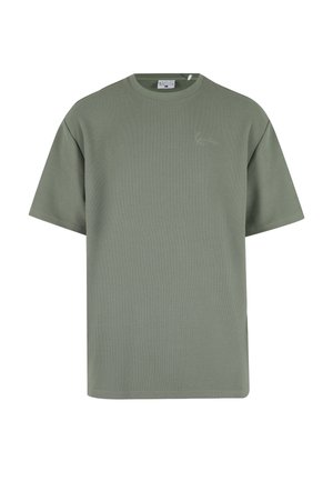 Karl Kani, SIGNATURE WAFFLE OVERSIZED T-SHIRT - T-shirts basic - light olive