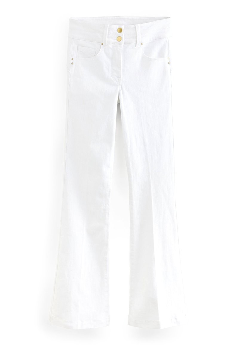 Next LIFT, SLIM & SHAPE SLIM FLARED JEANS WITH GOLD DOUBLE BUTTON