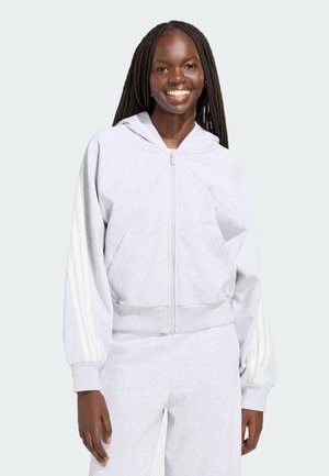 adidas Sportswear, ADIDAS SPORTSWEAR W AK 3S FZ HD - Zip-up sweatshirt - light grey heather/off white