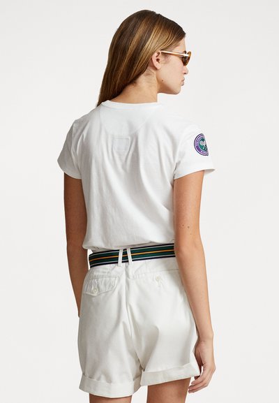 Polo Ralph Lauren WIMBLEDON POLO BEAR TEE - Print T-shirt - ceramic white