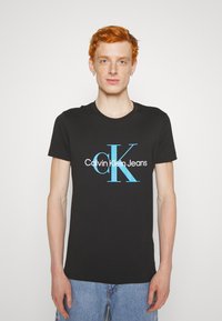 Calvin Klein Jeans SLIM FIT TEE - T-Shirt print - black/schwarz ...