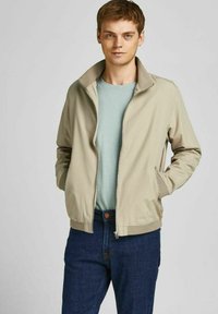 Jack & Jones - JJERUSH HARRINGTON  - Chaquetas bomber - beige Imagen en miniatura 1