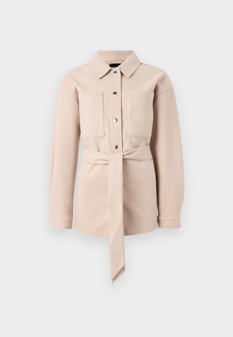 Pieces Halflange jas grijs