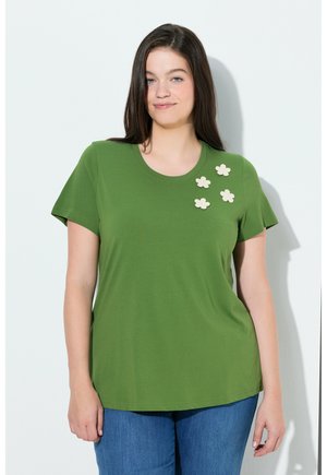 FLOWER TEE - T-shirt imprimé - moss green