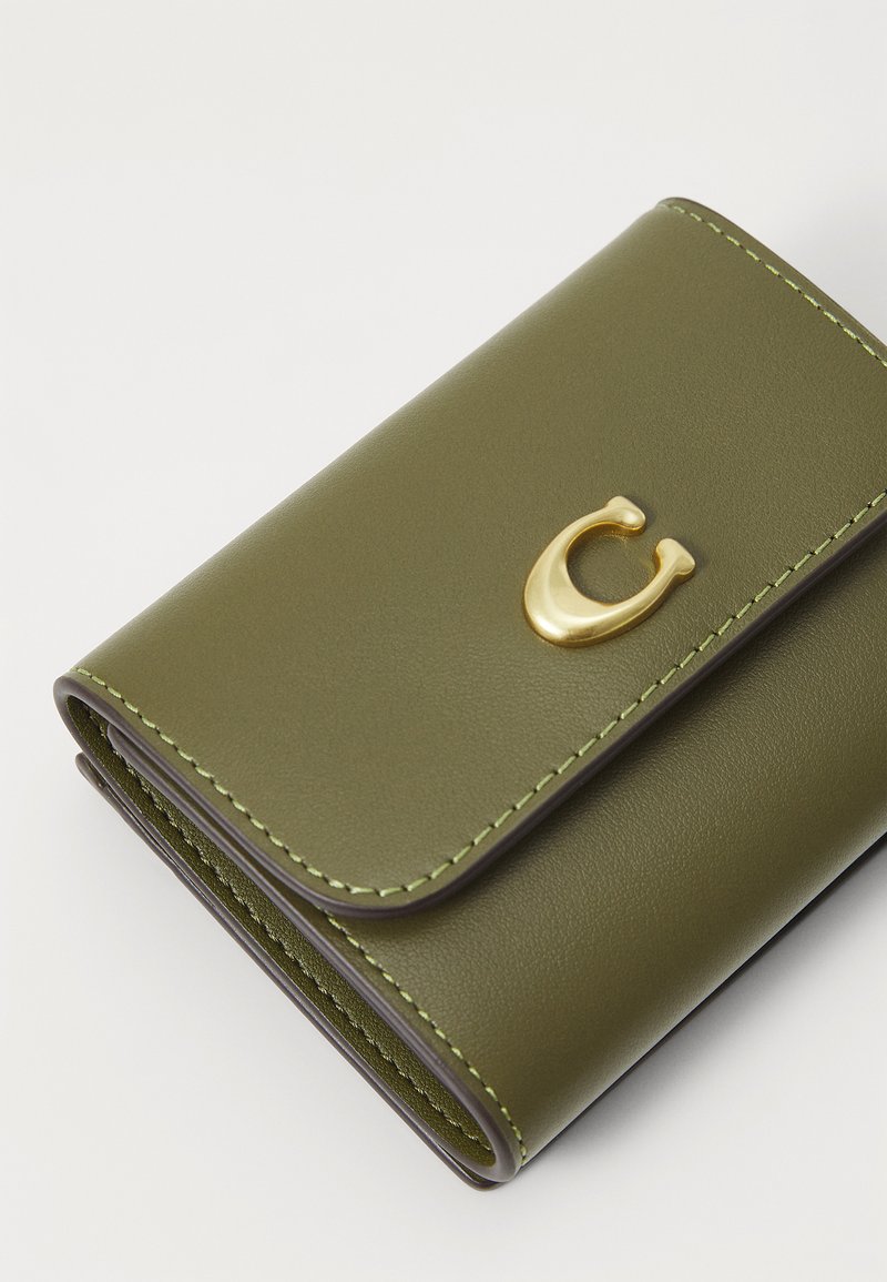 Cartera Monedero Golden Head Con Protección RFID - Cuero Taupe, Cremallera Y Múltiples Compartimentos