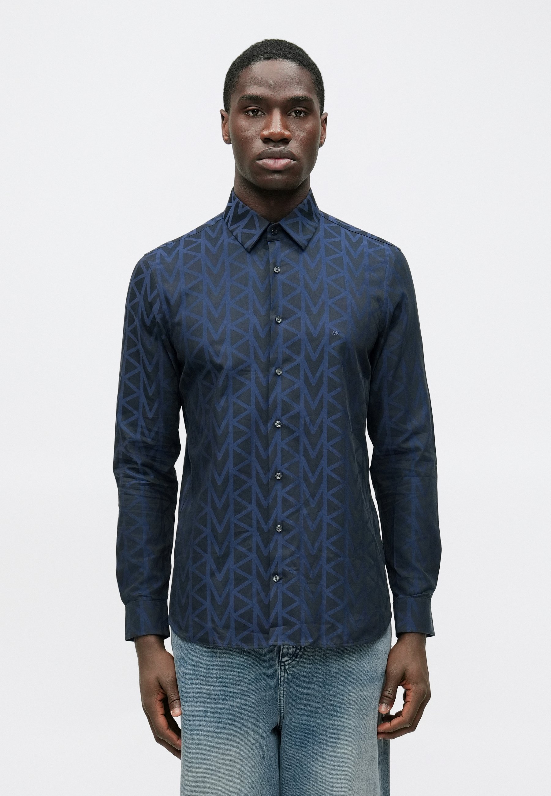 Michael Kors SLIM FIT SHIRT - Shirt - navy/dark blue - Zalando.co.uk