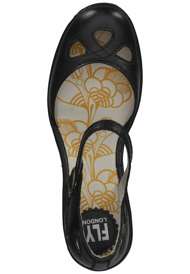 Fly London Sandali con zeppa - black/nero