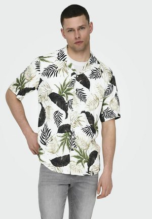NORMAL GESCHNITTEN RESORT KRAGEN - Camisa - antique white