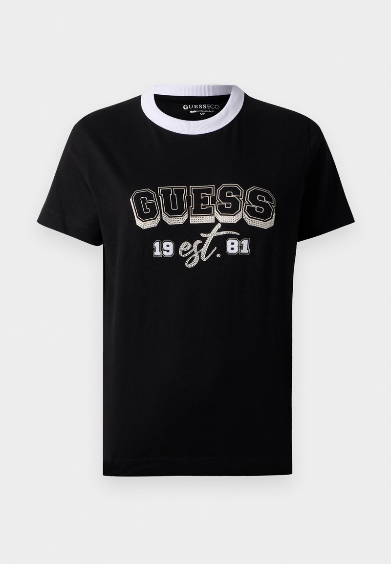 Guess T-shirt print zwart