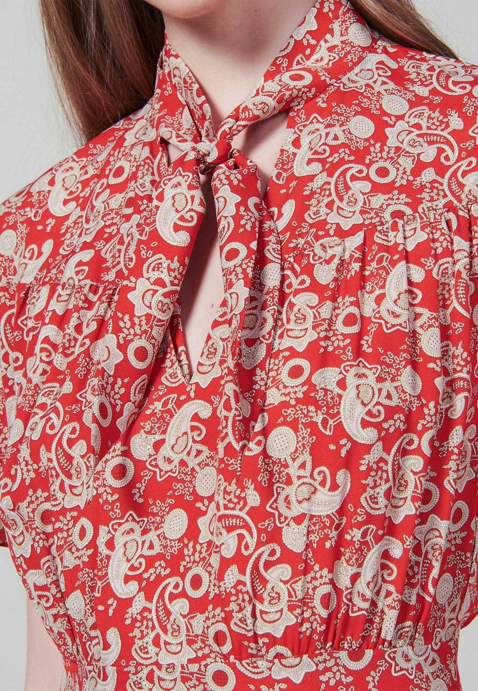 sandro Day dress - red - (Pre-owned) - Zalando