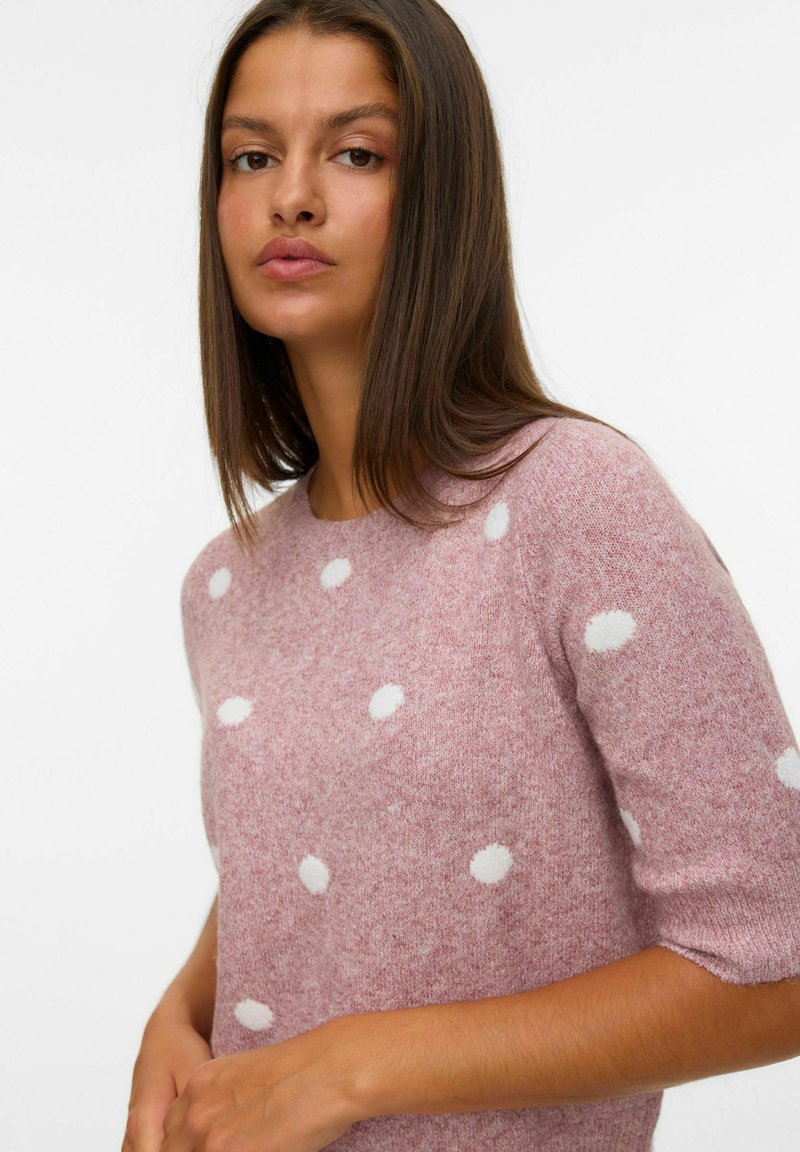 Vero Moda VMDOFFY Jumper rose brown/mottled light pink Zalando