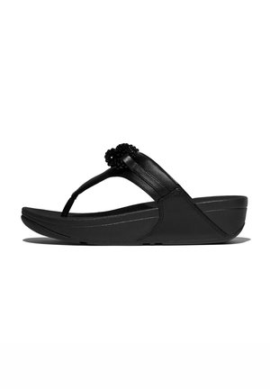 LULU BEADED-CHAIN TOE-POST - Teensandalen - black