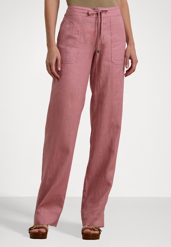 JOVONIE LINEN WIDE LEG PANT - Trousers - rose mauve