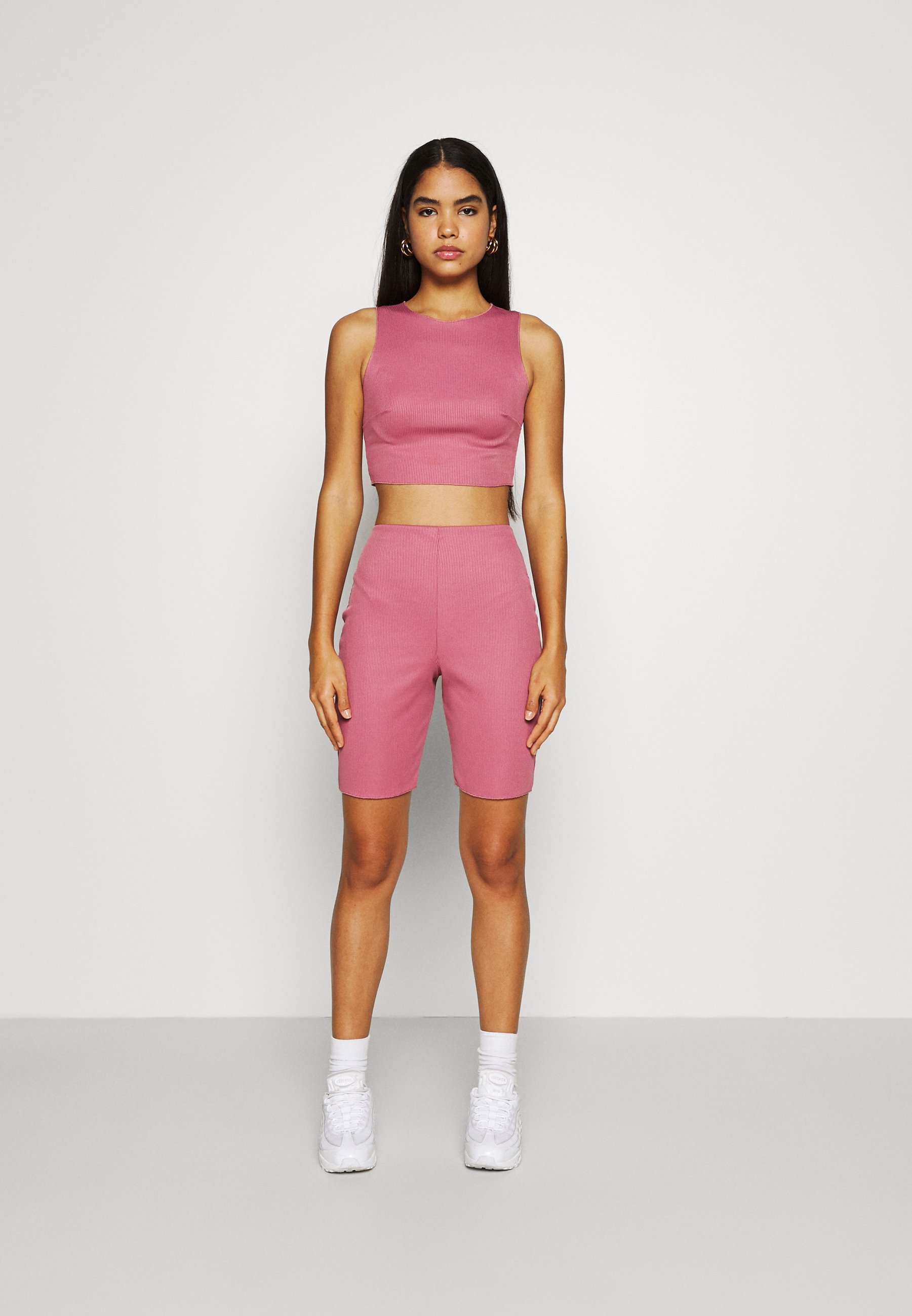 Missguided RACER NECK CROP AND CYCLING 