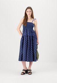 kate spade new york PAISLEY FOULARD SMOCKED DRESS - Dnevna obleka - french navy