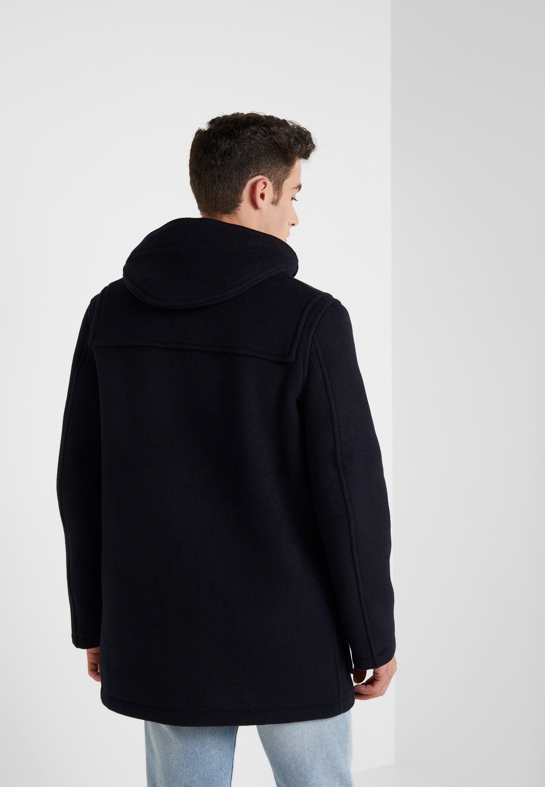 Gloverall MID LENGTH DUFFLE Kort kåpe frakk navy Brixtol Textiles LOU DUFFEL Kåpe frakk navy Zalando.no
