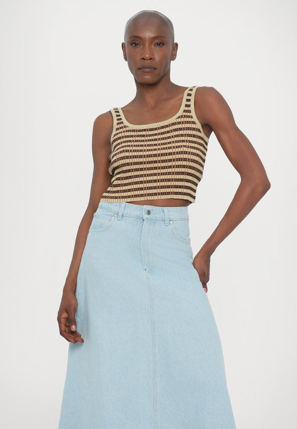 CINTIA - Denim skirt - eco bleach2