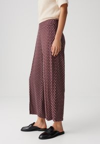 OPUS HIGH RISE CROPPED WIDE FIT - Broek - cassis