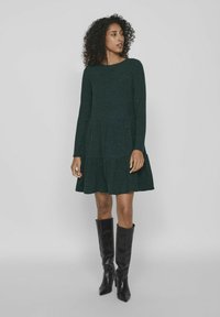 VILA LANGÄRMELIGES - Gebreide jurk - ponderosa pine