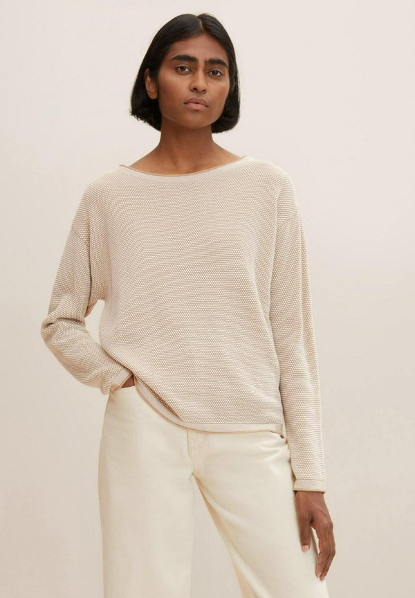 Jumper - beige bubble structure