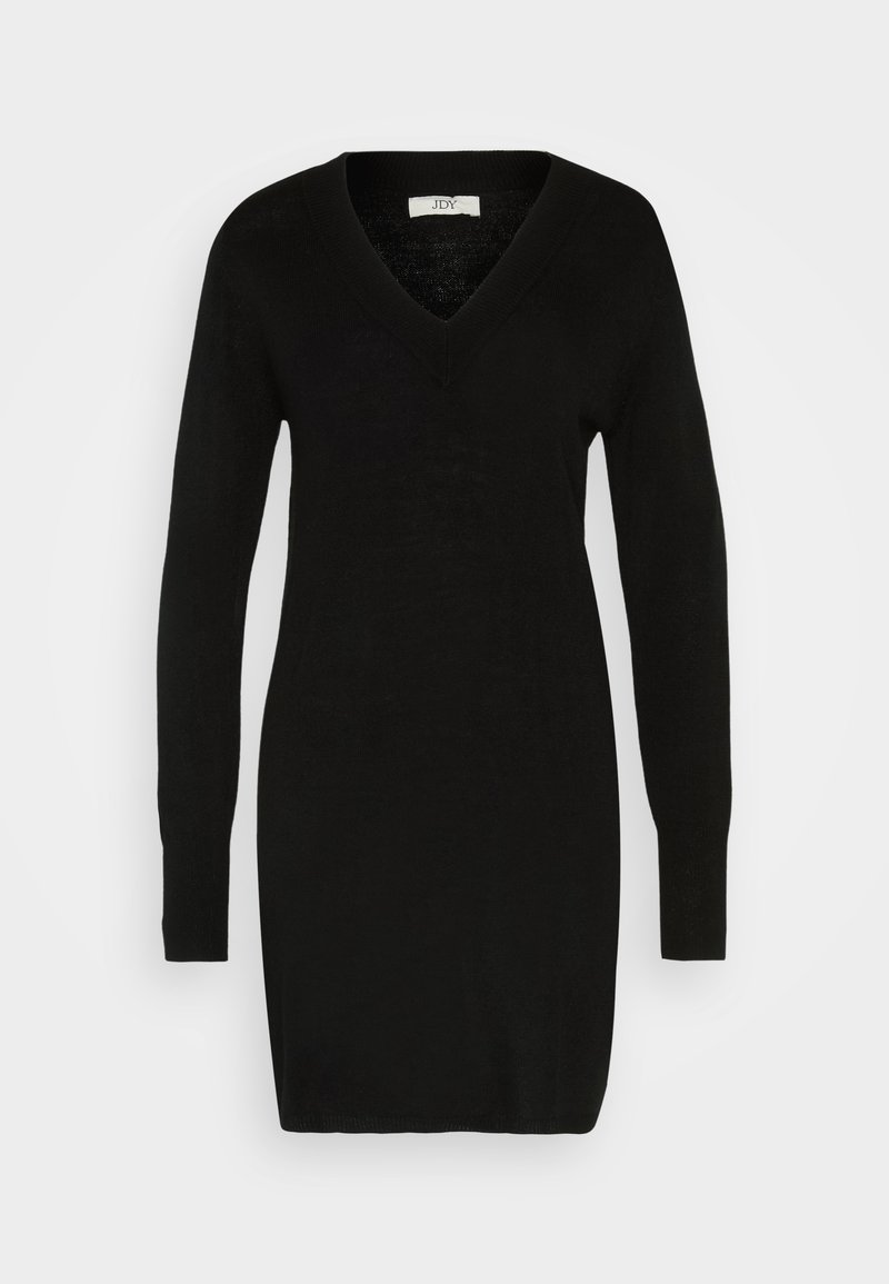 JDY JDYLAURA V NECK DRESS - Jumper dress - black - Zalando.co.uk