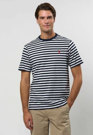CALLE  - Nyomott mintás póló - bright white striped