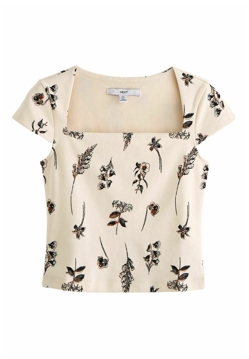 Next T-shirt print beige