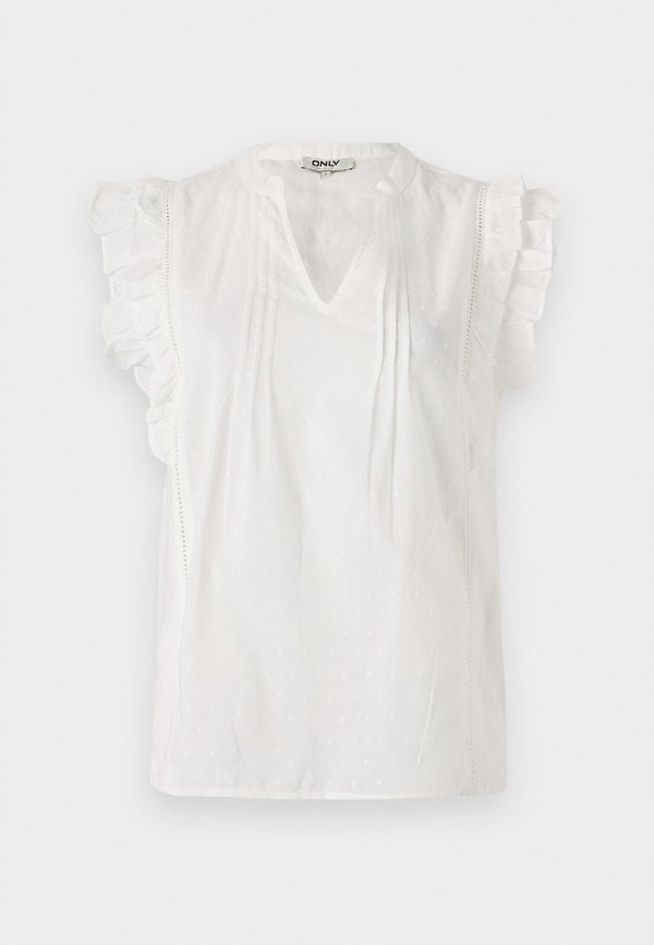 ONLRAINA V NECK RUFFLE - Blouse - cloud dancer3