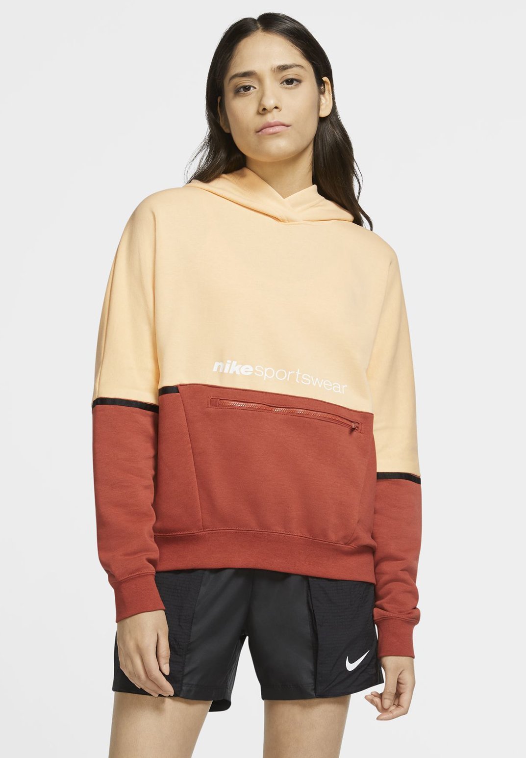 nike sportswear hoodie orange