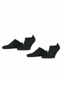 Chaussettes noires pour la cheville de différentes hauteurs, fabriquées en tissu doux avec une texture côtelée, dotées d'un orteil arrondi et d'une bande élastiquée.