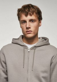 Mango BADY - Majica s kapuljačom i patentnim zatvaračem - mottled beige