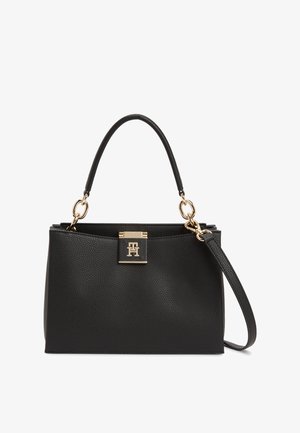 Tommy Hilfiger, MONOGRAM PEBBLE GRAIN SATCHEL - Τσάντα χειρός - black