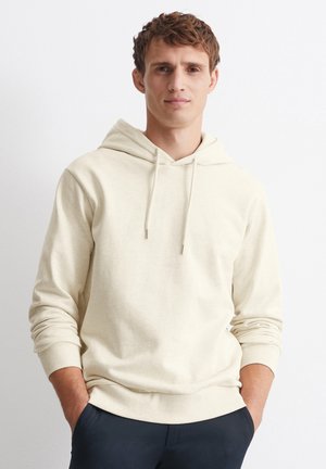 LONG SLEEVE CUFFS AND HEM LOGO ARTWORK EMBROIDERY - Sweat à capuche - off white mélange