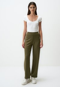 HIGH WAIST REGULAR LEG   - Pantalon de survêtement - khaki