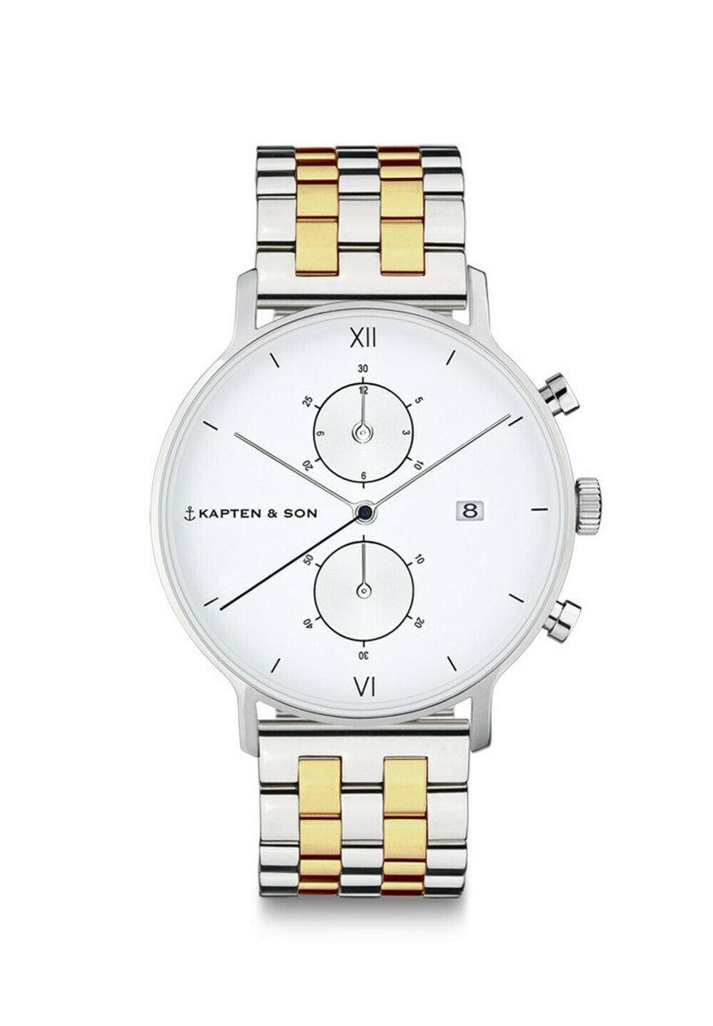 Kapten And Son Uhr Kleiner Machen Kapten & Son CHRONO SMALL - Uhr - silver gold coloured white