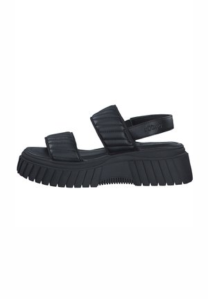 Platform sandals - black uni